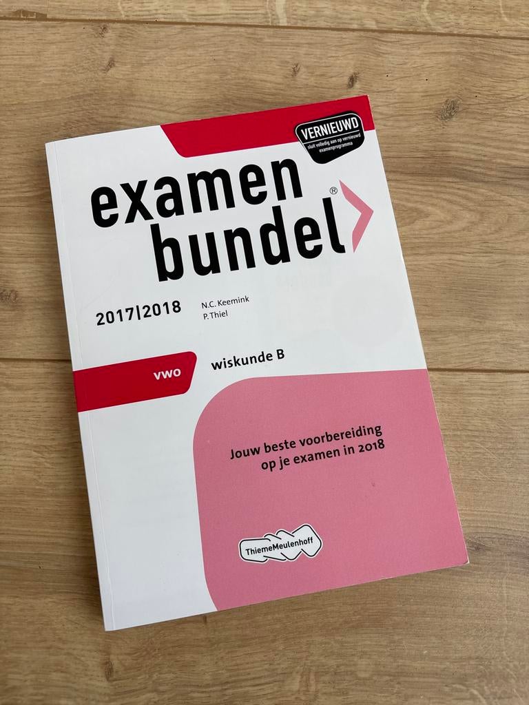 Examenbundel Wiskunde B VWO 2017/2018, Boeken, Schoolboeken, Ophalen of Verzenden, Zo goed als nieuw, VWO, Wiskunde B