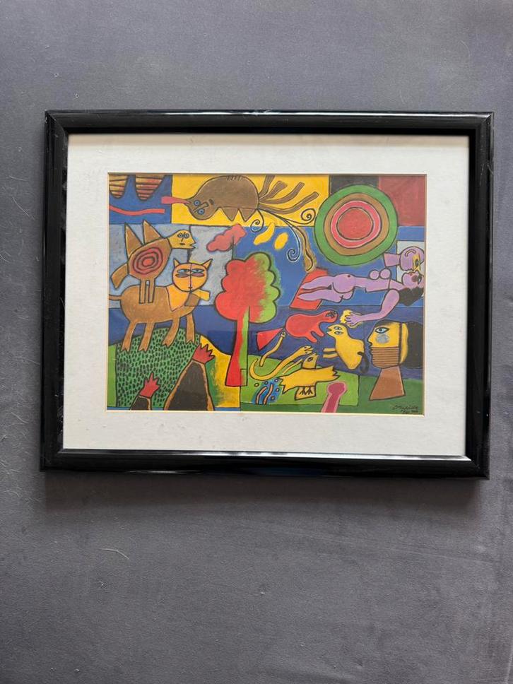 Vintage after Corneille, Verzamelen, Posters, Zo goed als nieuw, Overige onderwerpen, Deurposter of groter, Rechthoekig Staand