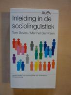 Boves & Gerritsen - Inl. in de sociolinguïstiek, Ophalen of Verzenden, Alpha, Zo goed als nieuw, HBO