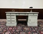Klassiek Engels Grijs Chesterfield Bureau Partnerdesk, Antiek en Kunst, Ophalen