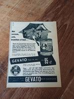 Advertentie Gevato Driebergen met caravan 1954, Verzamelen, Gebruikt, Ophalen of Verzenden