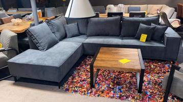 Hoekbank Ribstof Antraciet super comfort 220 x 300 cm NIEUW beschikbaar voor biedingen