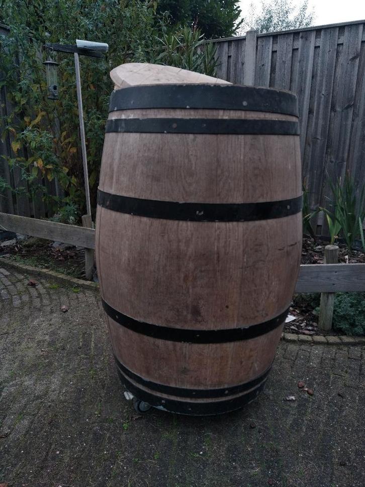 Wijnvat of regenton, Tuin en Terras, Regentonnen, Gebruikt, Hout, 150 liter of meer, Ophalen