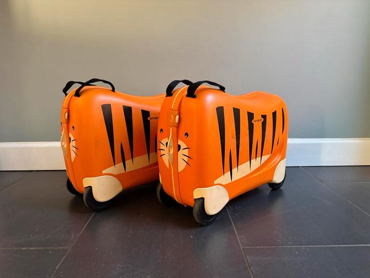 Samsonite kinderkoffer loopauto - gebruikt, functioneel, Sieraden, Tassen en Uiterlijk, Koffers, Gebruikt, Hard kunststof, Minder dan 50 cm