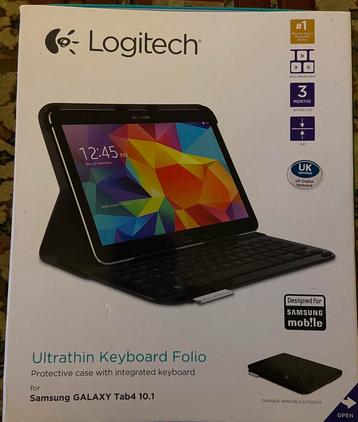 Logitech UltraThinFolio keybd case Samsung Galaxy Tab 4 10.1 beschikbaar voor biedingen