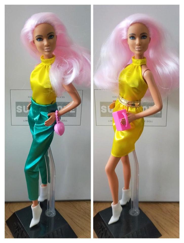 Barbie Model Muse Pink  Green & Yellow, Verzamelen, Poppen, Zo goed als nieuw, Pop, Ophalen of Verzenden