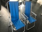 Twee inklapbare strandstoeltjes blauw., Ophalen, Zo goed als nieuw, Campingstoel