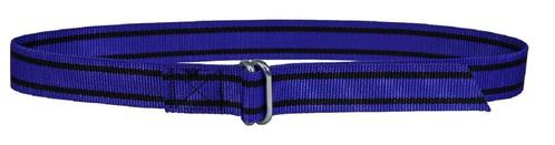 Riem nylon knelgesp 130cm, blauw / zwarte strepen, Dieren en Toebehoren, Overige Dieren-accessoires, Nieuw, Ophalen of Verzenden