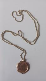Gouden Tientje Hanger met Ketting, Ophalen, Koningin Wilhelmina, 10 gulden