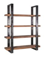 Kast mango hout 160x50x200cm, Ophalen, Met plank(en), Gebruikt, 200 cm of meer