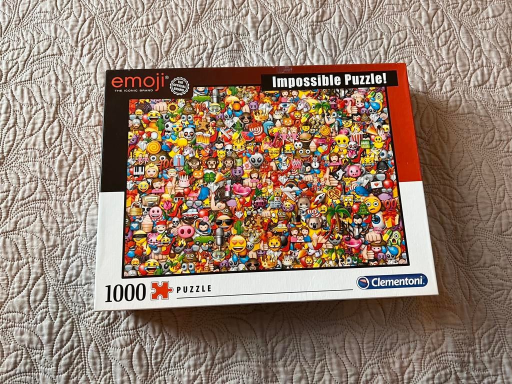 1000 puzzel / impossible puzzel emoji, Ophalen of Verzenden, 500 t/m 1500 stukjes, Zo goed als nieuw