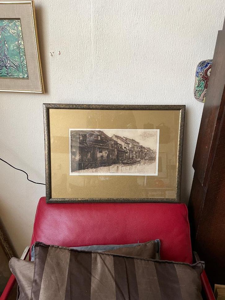 Hier nog een mooie ETS Dirk Homberg 1885 - 1952 Indie, Antiek en Kunst, Kunst | Etsen en Gravures, Verzenden