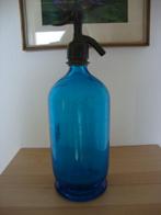 Oude spuitwaterfles, NL spuitfles siphon Arnhem. Blauw, Antiek en Kunst, Ophalen of Verzenden