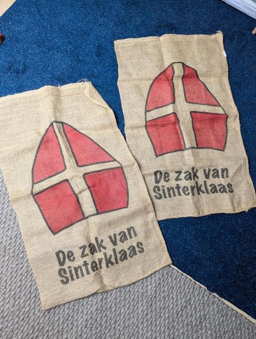 2x jute zak van Sinterklaas - mag ook per stuk, Diversen, Sinterklaas, Zo goed als nieuw, Ophalen of Verzenden