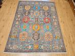 Handgeknoopt oosters tapijt kazak 199x151, Info@SlatsAntiek.nl, Crème, Perzisch, 150 tot 200 cm