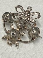 Ca 1880 broche zilver roosdiamanten, Sieraden, Tassen en Uiterlijk, Verzenden, Zilver, Broche