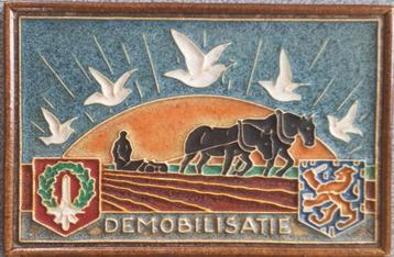 Porceleyne Fles cloisonné tegel : Demobilisatie beschikbaar voor biedingen