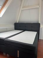 Boxspring 160 cm Breed - Grijs Antraciet ZSM WEG, Ophalen, Tweepersoons, Zo goed als nieuw, 200 cm