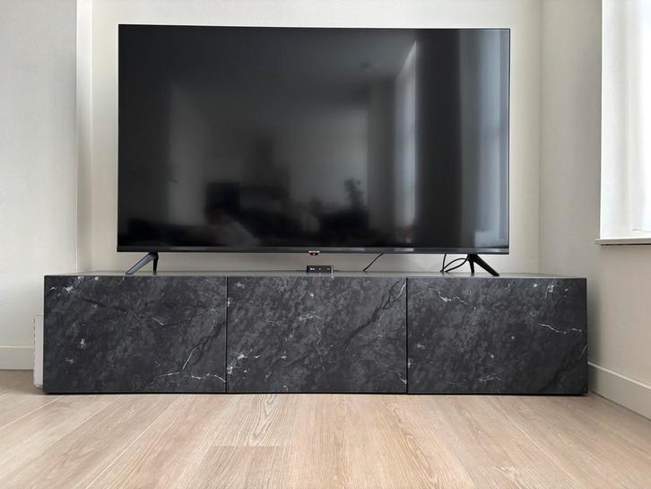 Ikea BESTÅ tv-meubel marmer, Huis en Inrichting, Kasten | Televisiemeubels, Zo goed als nieuw, Minder dan 100 cm, 150 tot 200 cm