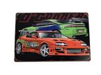 Fast and Furious metalen bord 20x30cm nieuw, Ophalen of Verzenden, Nieuw, Jada