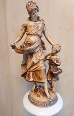 Mooi beeld "Moeder en Dochter" 47cm., Ophalen, Zo goed als nieuw, Mens