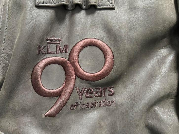 Nicholson x KLM 90 jaar jubileum leren jas – Limited Edition, Kleding | Heren, Jassen | Winter, Zo goed als nieuw, Maat 56/58 (XL)