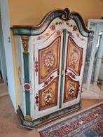 Antieke beschilderde kast met binnenwerk en openslaande deur, Antiek en Kunst, Antiek | Meubels | Kasten, Ophalen