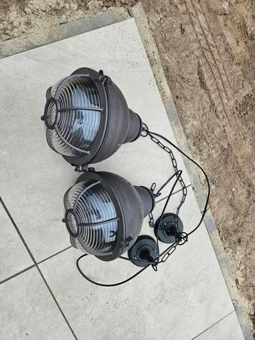 Industriële Hanglampen - Set van 2 beschikbaar voor biedingen