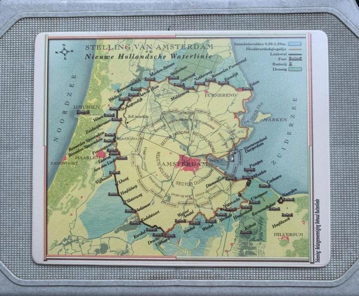 Mouse Pad Stelling van Amsterdam Muismat - UNESCO, Verzamelen, Militaria | Algemeen, Luchtmacht, Overige typen, Nederland, Ophalen of Verzenden