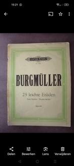 Burgmüller 25 leichte etüden - easy studies, Ophalen, Zo goed als nieuw, Les of Cursus, Klassiek