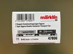 Märklin H0 / 47806 Containerwagen ‘Maersk Salmarine’ Sggrss, Hobby en Vrije tijd, Wisselstroom, Wagon, Ophalen of Verzenden, Zo goed als nieuw