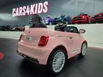 Kinderauto Fiat 500 - soft start- rubberen banden- leren zit, Ophalen of Verzenden, Nieuw