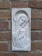 Maria met kind wanddecoratie betonnen beeld tuinbeeld beton, Tuin en Terras, Tuinbeelden, Ophalen of Verzenden, Nieuw