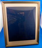 Brocante fotolijst met bol glas, Antiek en Kunst, Ophalen of Verzenden