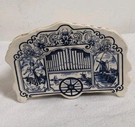 Vintage Delfts Blauw Holland Keramiek Orgel Muziekdoos, Antiek en Kunst, Antiek | Keramiek en Aardewerk, Ophalen