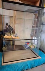 Glazen knaagdieren verblijf 73x40x100 cm met schuifdeuren, Dieren en Toebehoren, Knaagdieren en Konijnen | Hokken en Kooien, Ophalen