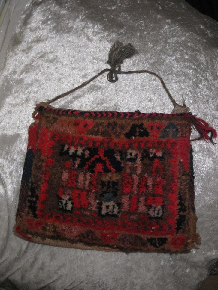 Perzisch Handgeknoopt Kelim Wollen Kamelentas, Antiek en Kunst, Antiek | Kleden en Textiel, Ophalen