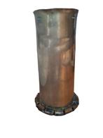 Geel koperen granaathuls H 19.5 dia 8 cm deco, Ophalen of Verzenden, Zo goed als nieuw