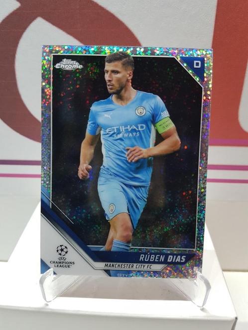 Dias - Man City - Topps UCL 22 Chrome Sparkle, Verzamelen, Sportartikelen en Voetbal, Zo goed als nieuw, Poster, Plaatje of Sticker