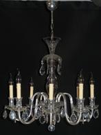 Zilveren venetiaanse kroonluchter heeft 8 glasarmen, Ophalen, Gebruikt