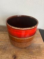 Grote vintage West Germany fat lava bloempot, Tuin en Terras, Bloempotten, Rond, Ophalen of Verzenden, Aardewerk, Minder dan 40 cm
