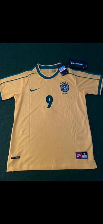 Brazillie 1998 Ronaldo shirt retro beschikbaar voor biedingen