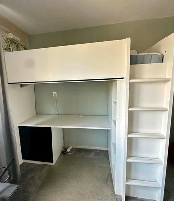 IKEA Hoogslaper met Bureau, Kast & Matras beschikbaar voor biedingen