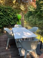 Kunststof kuipstoelen, 4 stuks, Tuin en Terras, Tuinsets en Loungesets, Ophalen, 4 zitplaatsen, Kunststof, Gebruikt