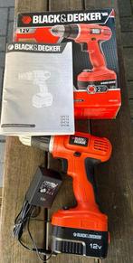 Black & Decker Accu Boormachine EPC 12 + Lader, Variabele snelheid, Ophalen of Verzenden, Minder dan 400 watt, Zo goed als nieuw