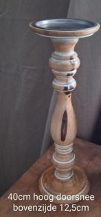 Houten kandelaar Riviera Maison 49cm hoog bovenzijde 12,5cm, Huis en Inrichting, Woonaccessoires | Kandelaars en Kaarsen, Ophalen of Verzenden