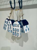 Kerstballen hangers ornament delfts blauw keramiek huisje, Ophalen