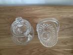 Antieke Kristallen Bonbonnière & Mandje, Antiek en Kunst, Antiek | Glas en Kristal, Ophalen of Verzenden