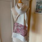 More fashion by Tineke crème linnen shawl met paarse print, Maat 46/48 (XL) of groter, Ophalen of Verzenden, Zo goed als nieuw
