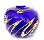 Schitterende Murano Konings Blauw Glazen Bol Vaas, Verzenden